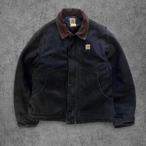 Vintage Black Carhartt Boxy Trucker Jacket
